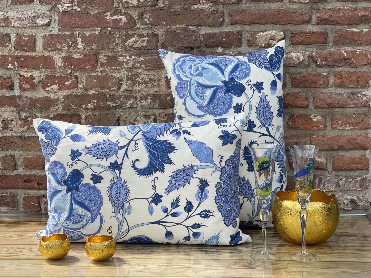 Kussen Delftsblauw 60x40 cm