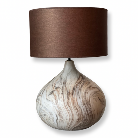 Lampenvoet marmer effect wit