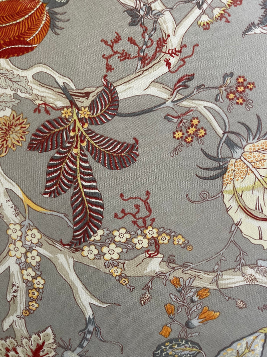 Kussen Flowerpower licht grijs 60x60 cm