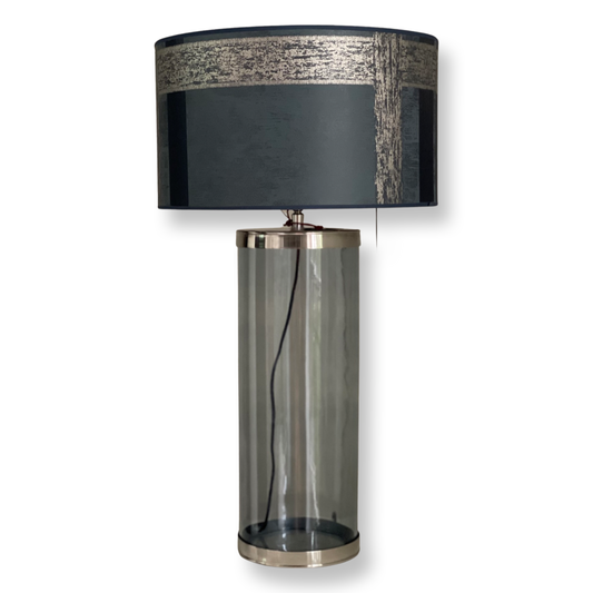 Lampenvoet glas grijs