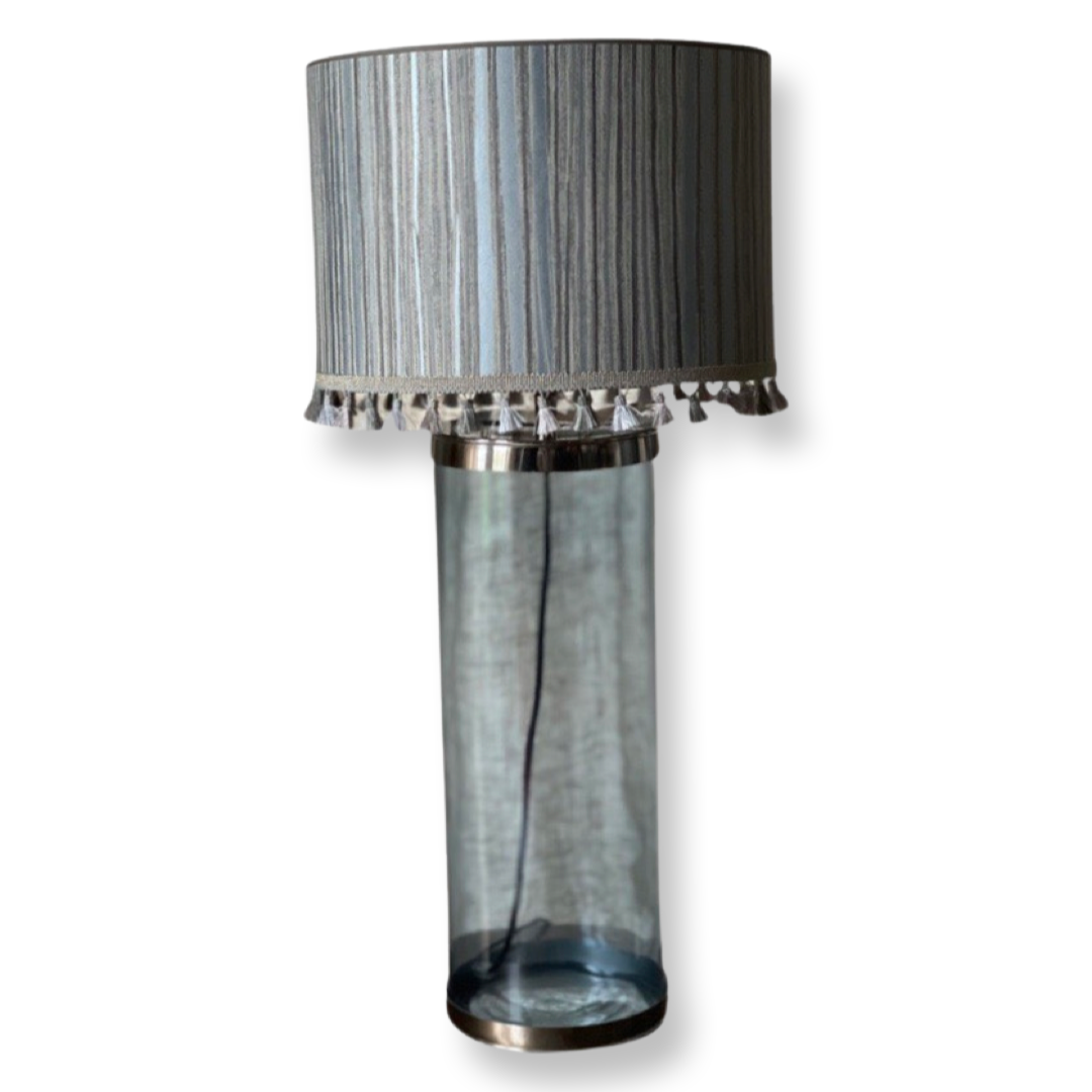 Lampenvoet glas grijs