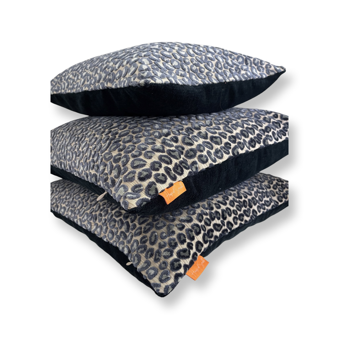 Kussen Panter blauw 50X35 cm