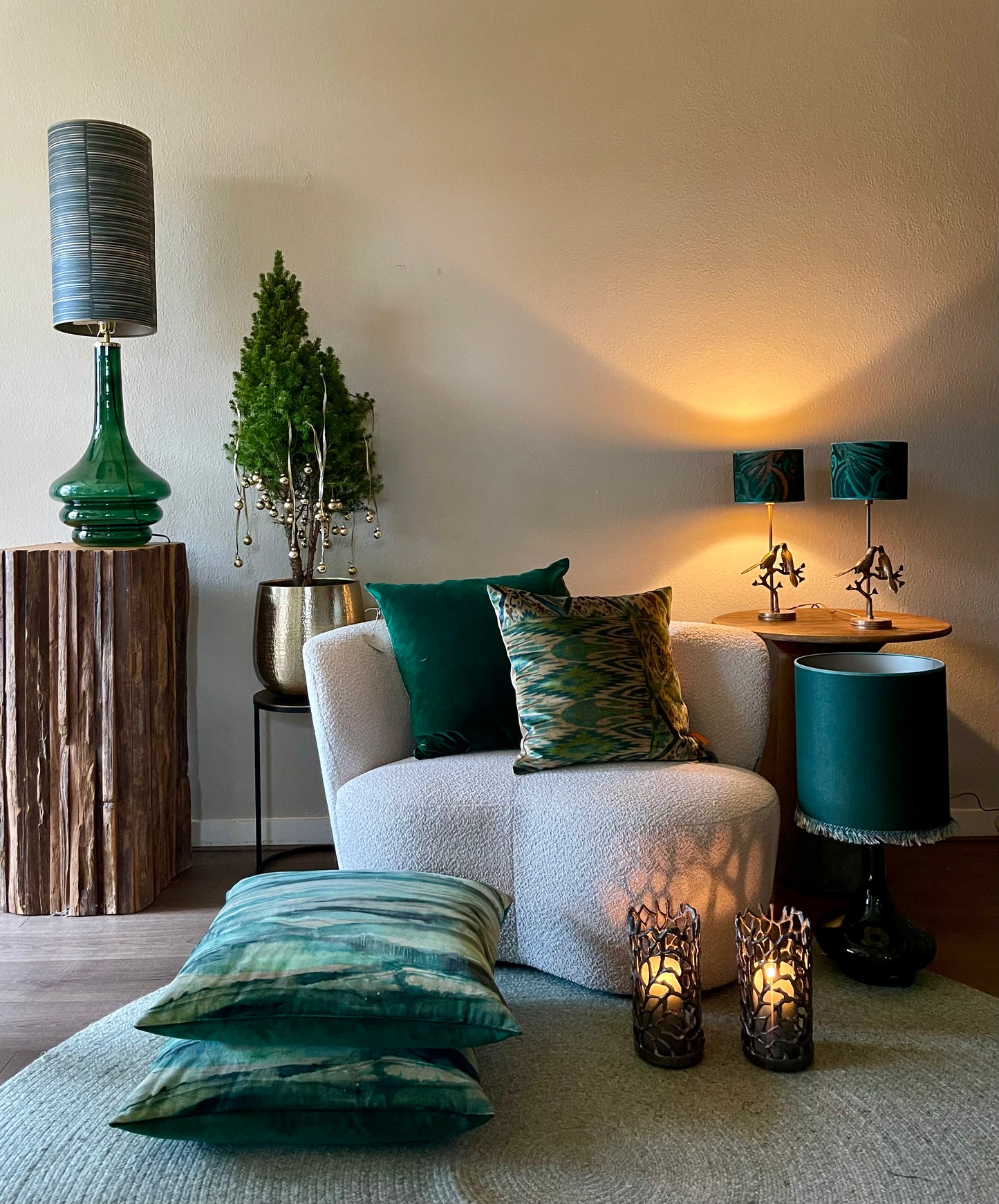 Lampenvoet glas groen