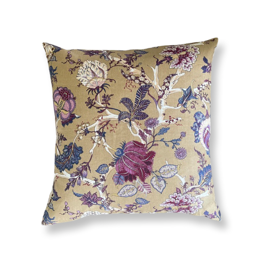 Kussen Flowerpower mosterd 60x60 cm