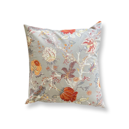 Kussen Flowerpower licht grijs 60x60 cm