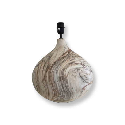 Lampenvoet marmer effect wit