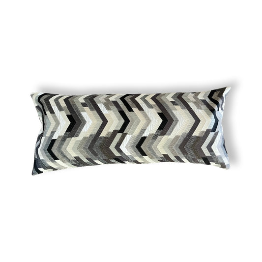 Kussen Zigzag grijs 90x40 cm